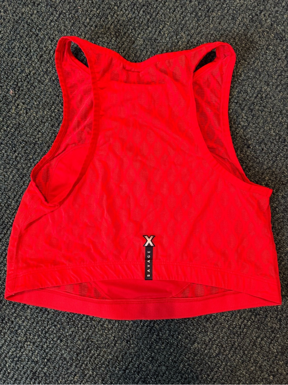 Savage X Fenty Red Mesh Racerback Bralette